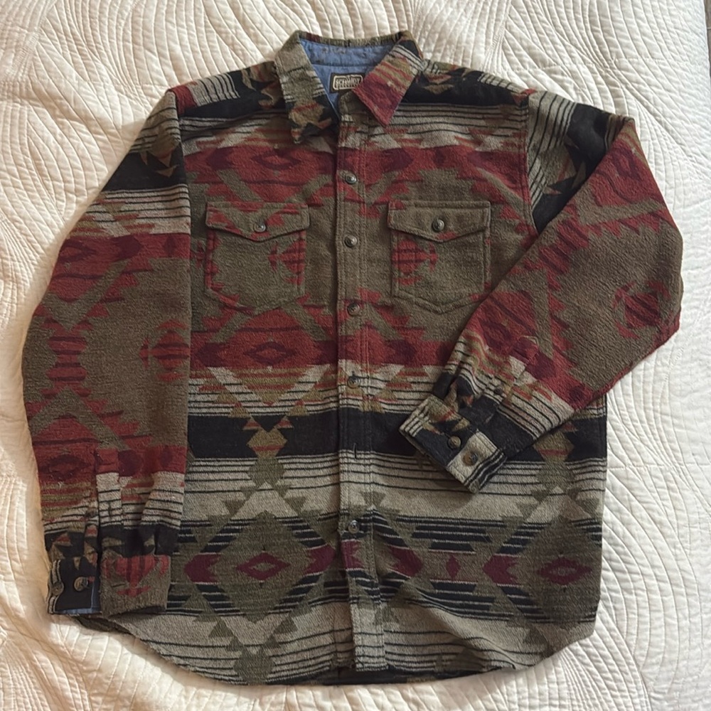 Vintage Schmidt Fleece Overshirt Southwest Pattern